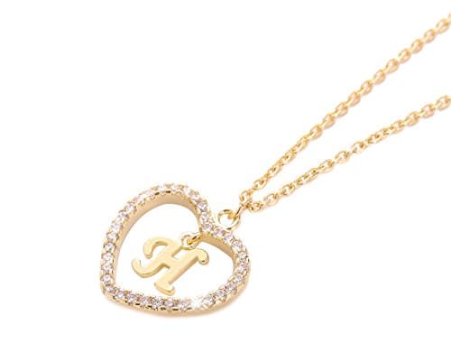 Wishoney A-Z Letter Pendant Women's Initial Necklace Jewelry