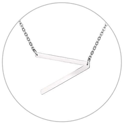 Alphabet A-Z Stainless Steel Choker for Women, Gold Plated CZ Jewelry, Gift Box Packed