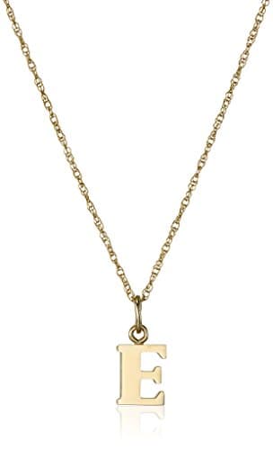 Amazon Essentials 14k Gold-Filled Letter Charm Pendant Necklace