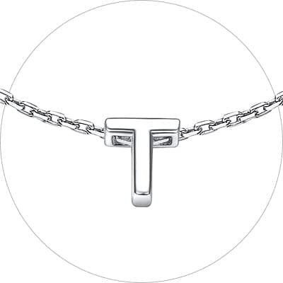 Chic Silver Initial Bracelet 925 Sterling Personalized Jewelry Gifts