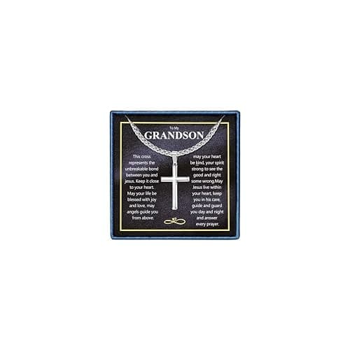 Tungary 925 Sterling Silver Cross Pendant Necklace for Men and Women