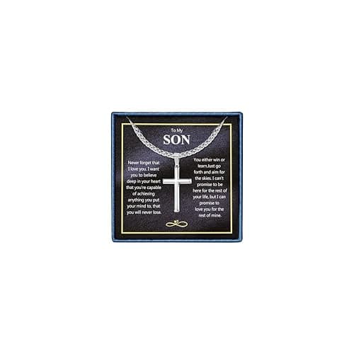 Tungary 925 Sterling Silver Cross Pendant Necklace for Men and Women