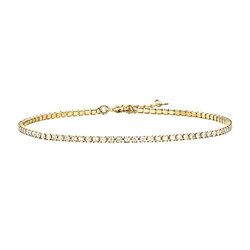 Gold Plated Tennis Anklets for Women
