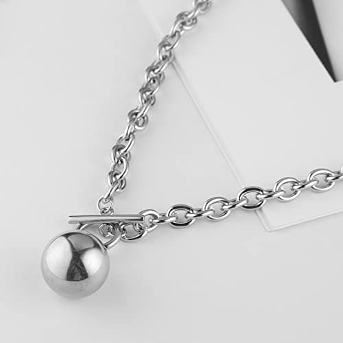HZMAN Women's Stainless Steel Heart Pendant Multilayer Necklace