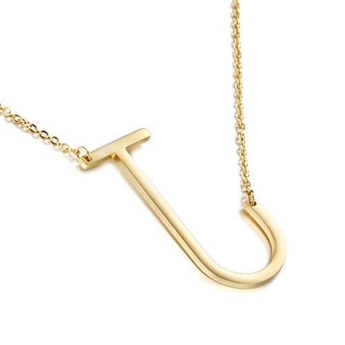 Big Letter Stainless Steel Initial Pendant Jewelry for Women Best Friends Gifts