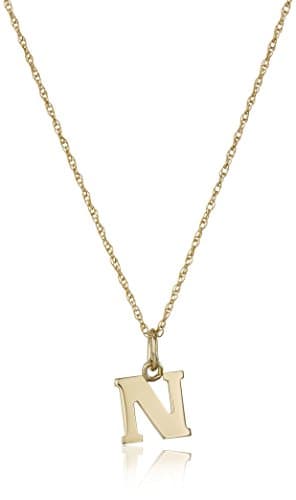 Amazon Essentials 14k Gold-Filled Letter Charm Pendant Necklace