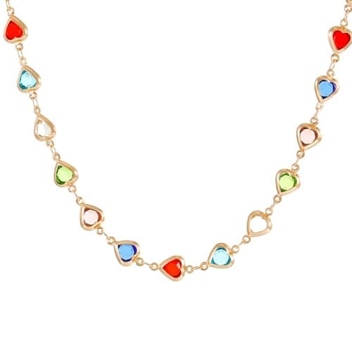 Multicolored Dainty Silver & Gold Necklaces for Women Birthday Gifts