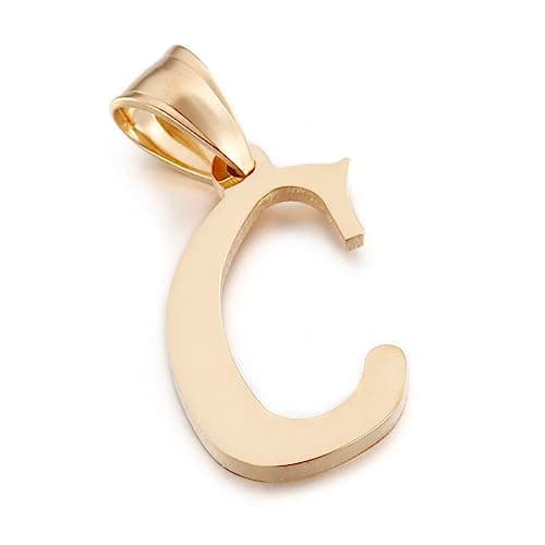 Kalapure Initial Charms Gold Pendant 14k Gold Letter Charms for Men & Women
