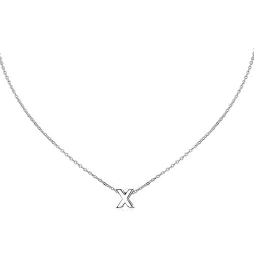 MOMOL Women's Stainless Steel Initial Necklace Personalized Name NecklaceSetBranchting
