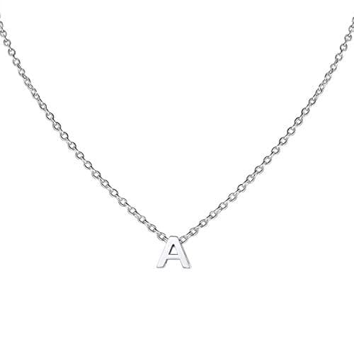 MOMOL Women's Stainless Steel Initial Necklace Personalized Name NecklaceSetBranchting