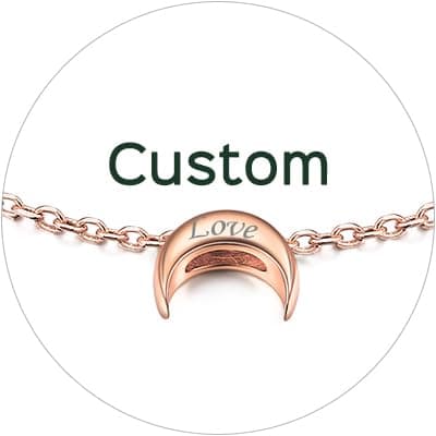 Chic Silver Personalized 925 Sterling Silver Tiny Heart Anklet for Women, Silver/Gold/Rose Gold (With Gift Box)