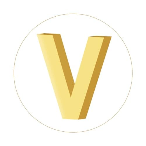 Doubgood 18K Gold Plated Beaded Bracelet with Alphabet Pendant