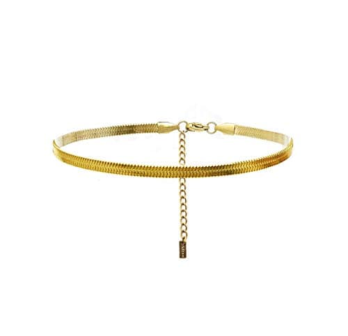 Fashion 21 Stainless Steel Cuban Rope Chain Anklet for Women Adjustable Waterproof Beach Fashion