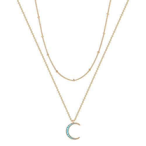 MEVECCO Handmade 18k Gold Plated Heart Arrow Layered Choker Necklace for Women