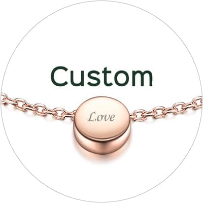 Chic Silver Personalized 925 Sterling Silver Tiny Heart Anklet for Women, Silver/Gold/Rose Gold (With Gift Box)