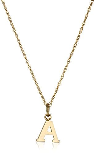 Amazon Essentials 14k Gold-Filled Letter Charm Pendant Necklace