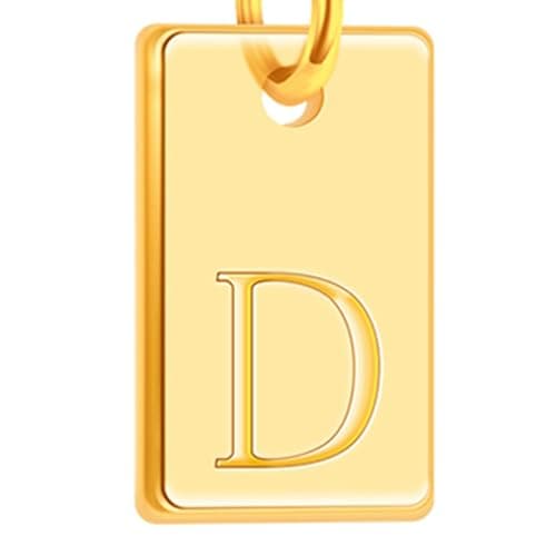 Poxtex Gold Plated Initial Necklace, Non-Tarnish, Women's Square Pendant Jewelry_gifts