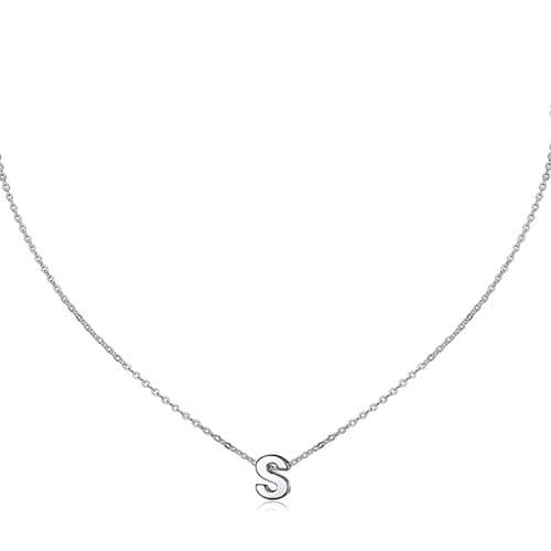 MOMOL Women's Stainless Steel Initial Necklace Personalized Name NecklaceSetBranchting