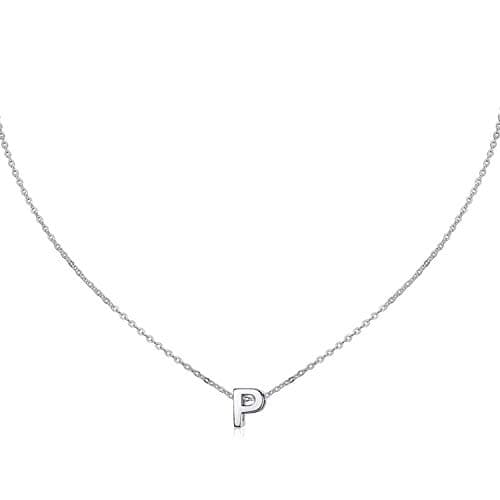 MOMOL Women's Stainless Steel Initial Necklace Personalized Name NecklaceSetBranchting