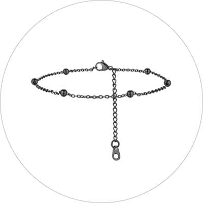 Focalook 14K Gold Plated Plus Size Anklet Jewelry 8.5-10.5" Adjustable