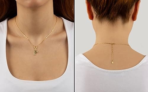 Layered Initial Necklace for Women