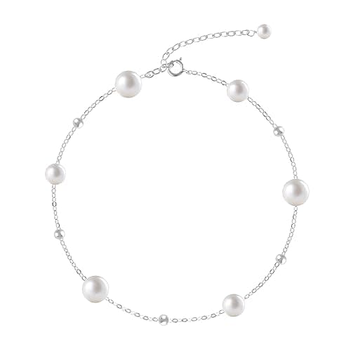 NORVIT 14k Gold Filled Round Pearl Bracelet for Women