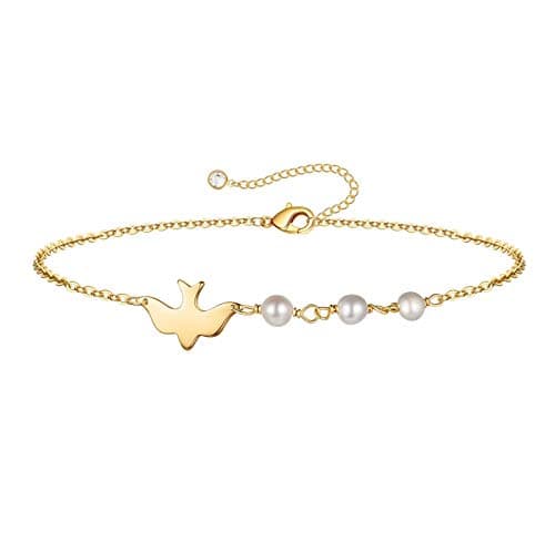 Turandoss Women's 14K Gold Plated Evil Eye Layered Bracelet