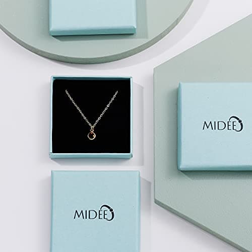MIDEEO Women's 14K Gold Heart Herringbone Anklets Rhinestone Jewelry Gift