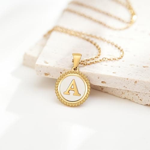 Cosie Lily Women's 14K Gold Plated Initial Alphabet Necklace