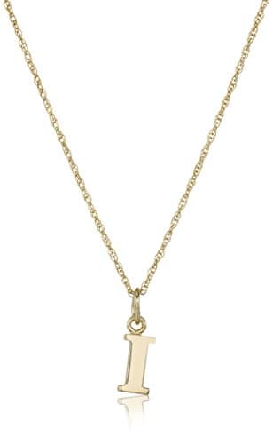 Amazon Essentials 14k Gold-Filled Letter Charm Pendant Necklace