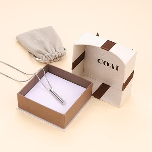 COAI CZ Paved Simple Men's Stainless Steel Silver/Gold Necklace, 20-24" Chain