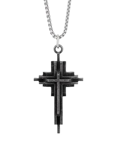 HAQUIL Stainless Steel Cross Necklace, Box Chain, Gifts for Him and Her