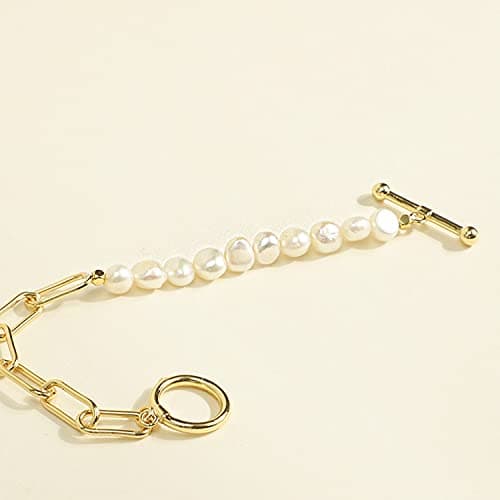 Cowlyn Paperclip Pearl Bracelet for Women