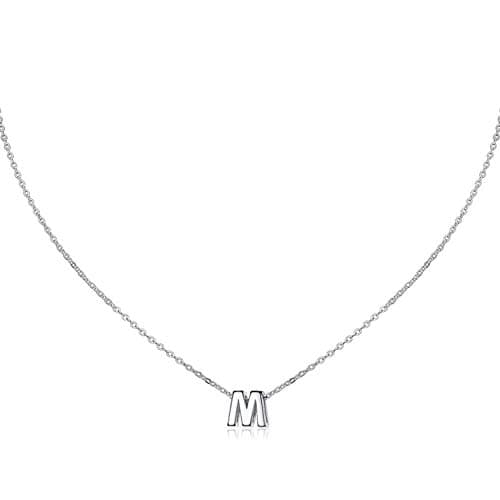 MOMOL Women's Stainless Steel Initial Necklace Personalized Name NecklaceSetBranchting