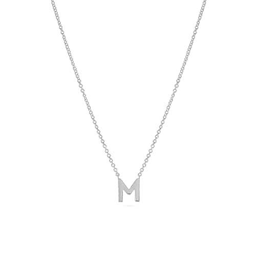 Hayopi Dainty Silver Initial Necklace for Women