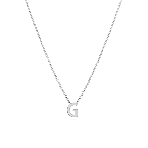 Hayopi Dainty Silver Initial Necklace for Women