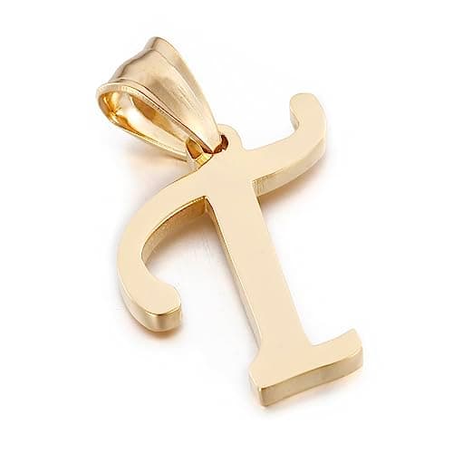 Kalapure Initial Charms Gold Pendant 14k Gold Letter Charms for Men & Women
