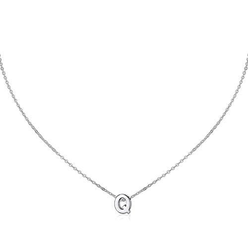 MOMOL Women's Stainless Steel Initial Necklace Personalized Name NecklaceSetBranchting