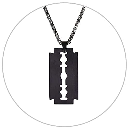 Stainless Steel 18K Gold Plated U7 Punk Dagger Pendant Necklace 22-24 Inches