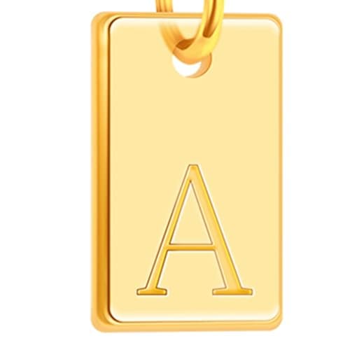 Poxtex Gold Plated Initial Necklace, Non-Tarnish, Women's Square Pendant Jewelry_gifts