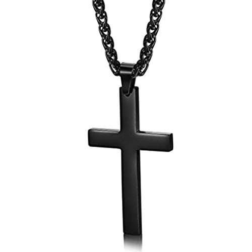 MOMOL 18K Gold Plated Stainless Steel Cross Pendant Necklace for Men and Women