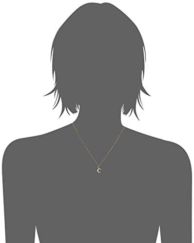 Amazon Essentials 14k Gold-Filled Letter Charm Pendant Necklace