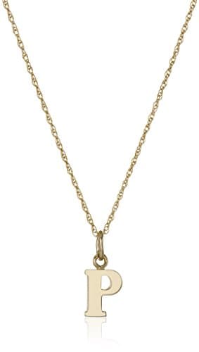 Amazon Essentials 14k Gold-Filled Letter Charm Pendant Necklace