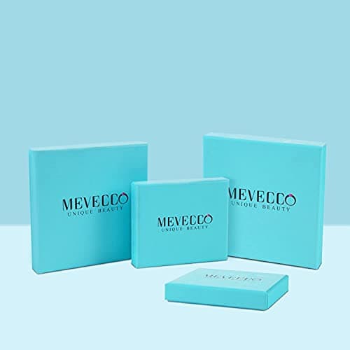 MEVECCO 18K Gold Plated Double Layered Initial Necklace Gift for Women
