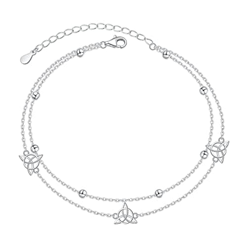 S925 Sterling Silver Evil Eye Starfish Heart Anklet for Women