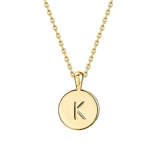 PavoI 14K Gold Plated Initial Letter Necklace for Women