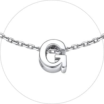 Chic Silver Initial Bracelet 925 Sterling Personalized Jewelry Gifts
