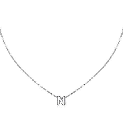 MOMOL Women's Stainless Steel Initial Necklace Personalized Name NecklaceSetBranchting