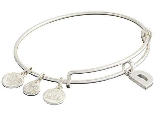 Expandable Bangle with Initial Letter Charms for Women