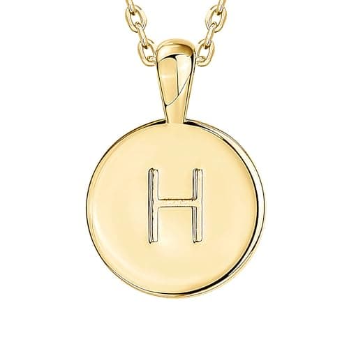 PavoI 14K Gold Plated Initial Letter Necklace for Women